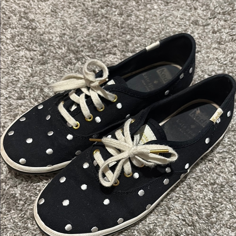 Kate Spade Black and White Polka Dot Sneakers